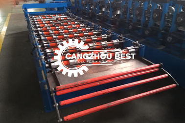 Aluminum Colored Metal Roof Panel Roll Forming Machine PLC Control System