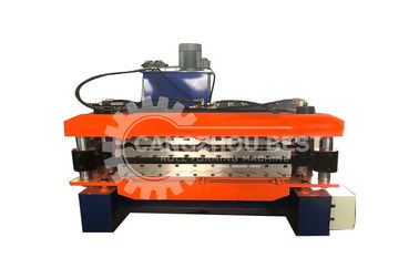 High Speed Galvanised Roofing Sheet Roll Forming Machine With Hydraulic Cutting