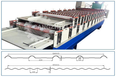 High Speed Galvanised Roofing Sheet Roll Forming Machine With Hydraulic Cutting