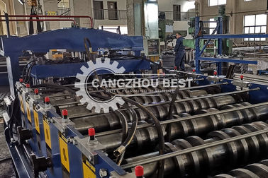 Galvanized Sheet Floor Deck Roll Forming Machine , Roof Tile Roll Forming Machine