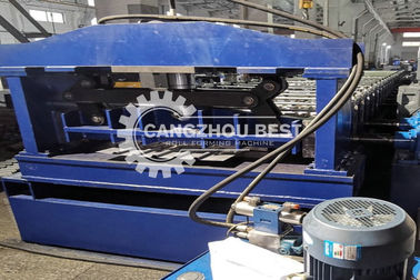 Galvanized Sheet Floor Deck Roll Forming Machine , Roof Tile Roll Forming Machine