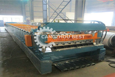 Colored Steel Plate / Galvanized Board Sheet Roll Forming Machine With 30 Groups Rollers