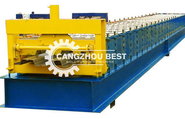 Steel Deck Floor Roll Forming Machine With Hydraulic Cutting Device