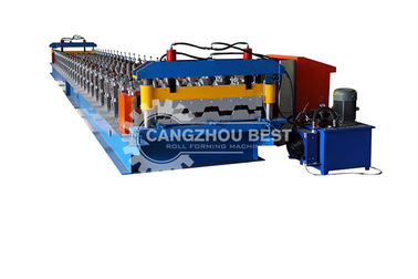 Building Material House Floor Deck Roll Forming Machine With High Working Speed