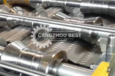 PLC Control Metal Deck Roll Forming Machine With 21 Forming Stations