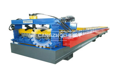 PLC Control Metal Deck Roll Forming Machine With 21 Forming Stations