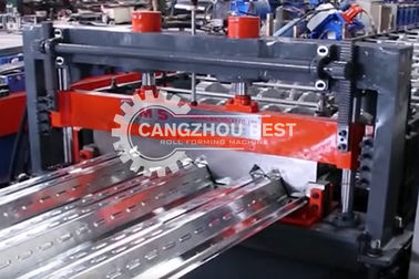 Composite Floor Deck CNC Roll Forming Machine Closed Type Dovetail Profile Usage