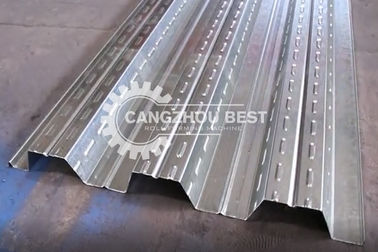 Composite Floor Deck CNC Roll Forming Machine Closed Type Dovetail Profile Usage