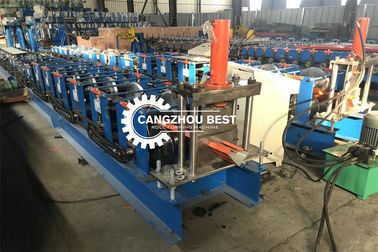 Galvanized Sheet Gutter Roll Forming Machine For Roof Cap , Metal Ridge