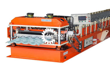 1080 Step Roof Glazed Tile Machine 12 Roller Stations 8 - 12 M / Min Productivity