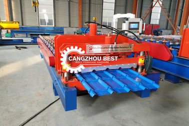 Ppgi Metal Roof Tile Roll Forming Machine Cold Steel Sheet Making