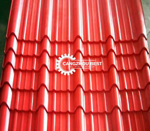 Steel Plate Glazed Roof Tile Roll Forming Machine 1000mm Feeding Width