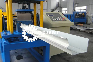 Steel Rain Water Gutter Equipment Cold Roll Forming Machine With Chain Transmission