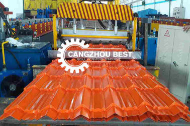 Colorful Stone Coated Roof Tile Roll Forming Machine With 6pcs / Min Speed