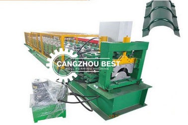 Color Steel Sheet PLC Control Roof Tile Roll Top Ridge Cap Roll Forming Machine