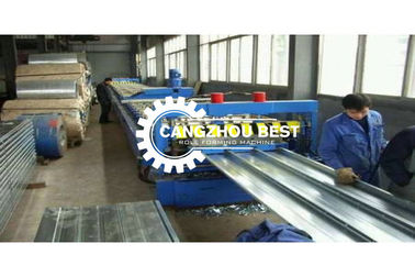 Manual Decoiler Automatic Cutting 1250mm Floor Deck Roll Forming Machine