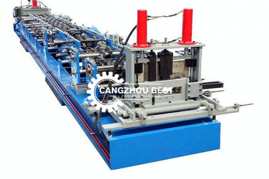 Hydraulic Cutting CZ Purlin 25m / Min Cold Roll Forming Machine