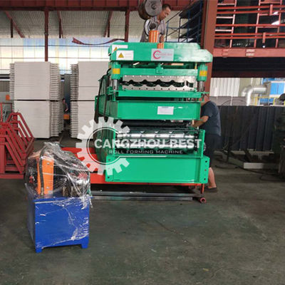 5kw Zinc Metal Glazed 0.25mm Tile Roll Forming Machine