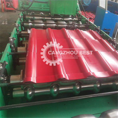 Corrugated Metal 740mm PPGI Glazed Tile Roll Forming Machine