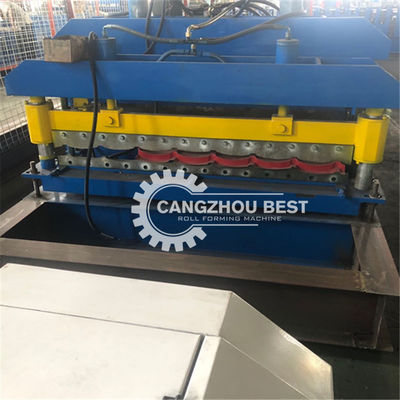 0.3mm Corrugated 5KW Chain Driven Roof Tile Roll Forming Machine