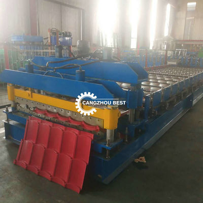 Corrugated Metal Profile Floor Ppgi Tile Roll Forming Machine