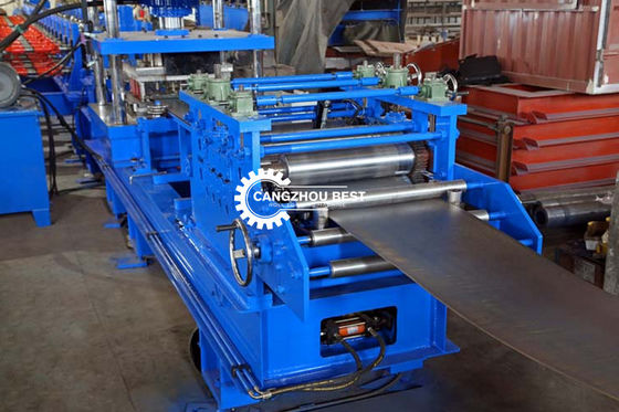 3 Waves Hydraulic Punching Cutting 2mm Guardrail Roll Forming Machine