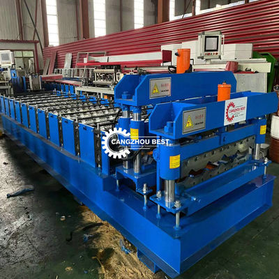 3kw Villa Plc Control 800mm Glazed Metal Roof Tile Making Machine