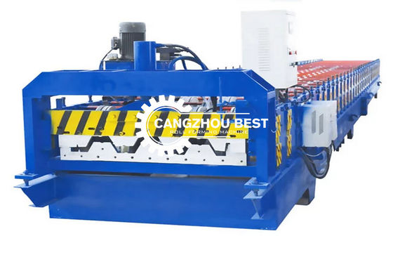 Metal PLC 0.8mm Floor Deck Roll Forming Machine