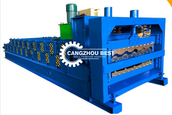 Glazed Metal Tile GI Roofing Sheet Roll Forming Machine 20m/Min