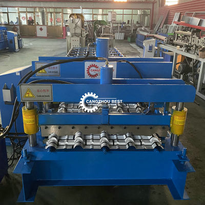 Glossy Steel Profile 0.3-0.8mm Roof Tile Roll Forming Machine