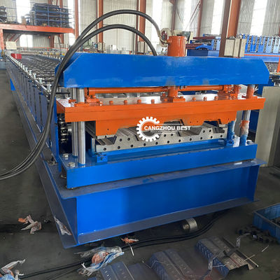 Construction Material Metal 15kw Floor Deck Roll Forming Machine