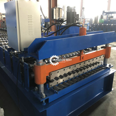 Powerful 5.5kw Motor Driven Corrugated Sheet Rolling Machine 12m/Min