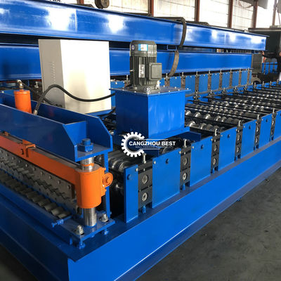 Powerful 5.5kw Motor Driven Corrugated Sheet Rolling Machine 12m/Min