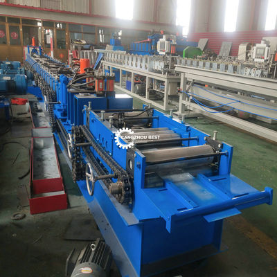 Galvanized Steel Self Lock 8.5kw Door Frame Making Machine