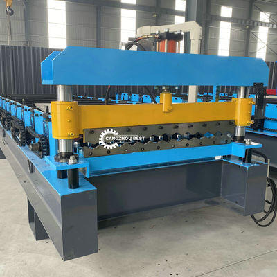 850mm PLC Corrugated Iron Roofing Sheet Making Machine For Building