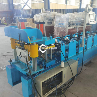 Steel Profile Roll Top Gearbox Ppgi Ridge Cap Roll Forming Machine