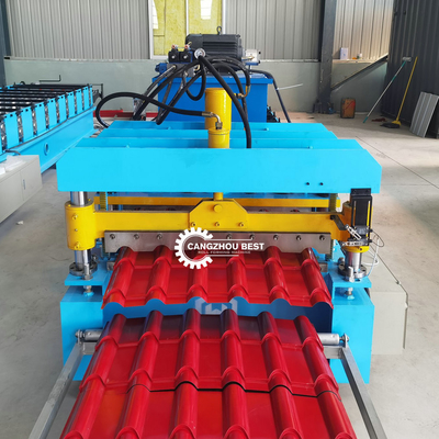 0.8mm Aluminium Step 380v Roofing Tile Roll Forming Machine