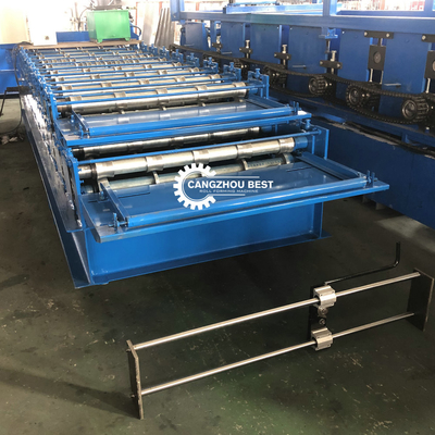 Powerful Iron Sheet 0.4mm Roof Panel Roll Forming Machine