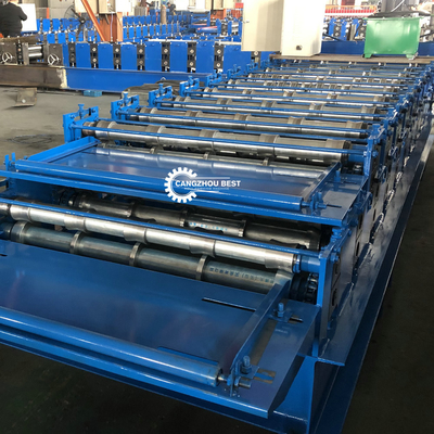 Powerful Iron Sheet 0.4mm Roof Panel Roll Forming Machine