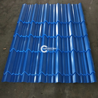 Chain Drive 380v Roof Sheet Roll Forming Machine Steel Deep Rib Brick Tile / Q Tile Cold Making