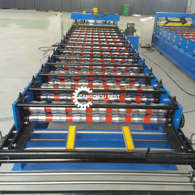 Prepainted Color Steel Brick Delta Roof Tile Roll Forming Machine Automatic