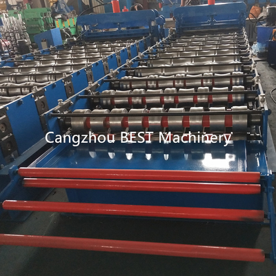 Full Automated Glazed Steel Tile Roof Panel Making Machine 8-12m/Min