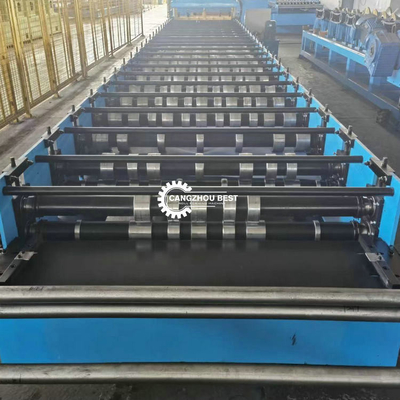 Euro Q 4m/Min Roof Tile Roll Forming Machine Cold For Color Steel Galvanized Panel