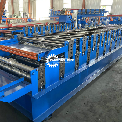 Double Layer PPGI Roofing Sheet Manufacturing Machine Color Steel Ibr Trapzodial Corrugated