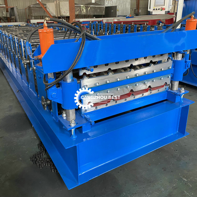 Double Layer PPGI Roofing Sheet Manufacturing Machine Color Steel Ibr Trapzodial Corrugated