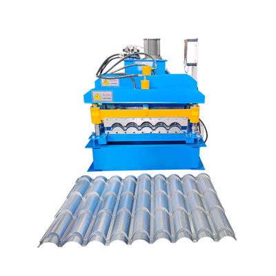 8.5kw Steel Glazed roof tile roll forming machine And Roof Sheet Making Machine