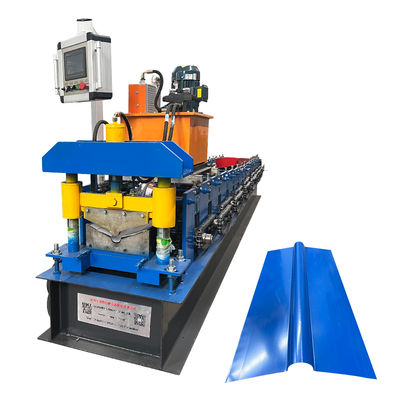 Steel Profile Ridge Cap Roll Forming Machine with 380v Voltage 14 Rows Rollers and 40# Hydraulic for Roof Tile IBR Corrugated Design