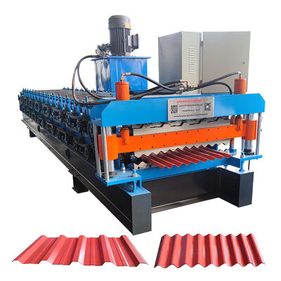 Two profile IBR and corrugated roof in one machine High-speed production, precision cutting machine
