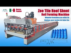 Mexico Popular Design Roofing Tile Roll Forming Machine Hydraulic Guide Pillar 3D Cutter Spanish